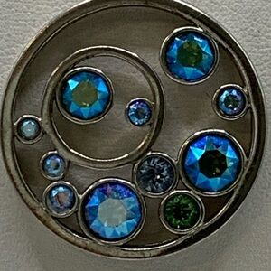 Retired Swarovski Touchstone Crystal Floating Bubbles Pendant